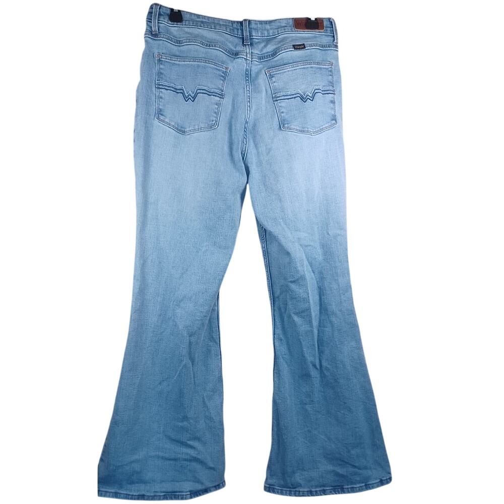 Wrangler Women's High-Rise Fierce Flare Jeans Light Wash Denim 12x30 Retro 70s - Picture 5 of 8
